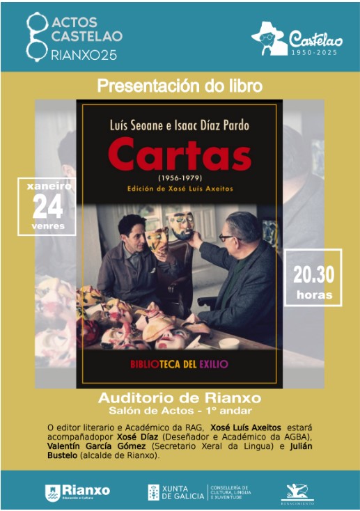 Presentación do libro “Luís Seoane-Isaac Díaz Pardo. Cartas (1956-1979)”