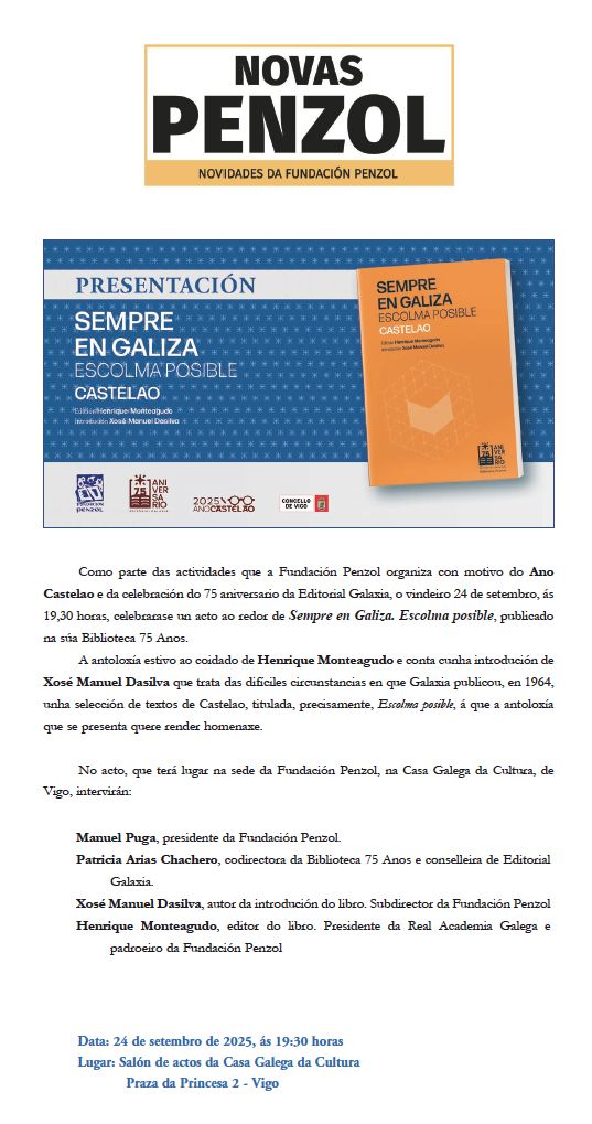 Presentación de ‘Sempre en Galiza. Escolma posible’