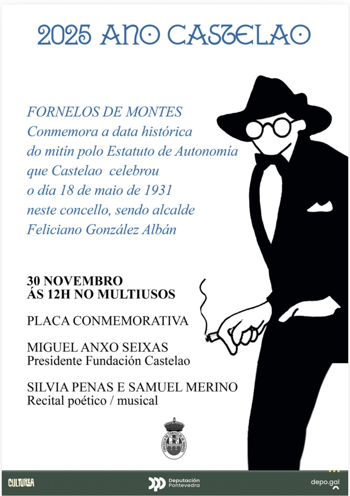 Homenaxe a Castelao no Concello de Fornelos de Montes